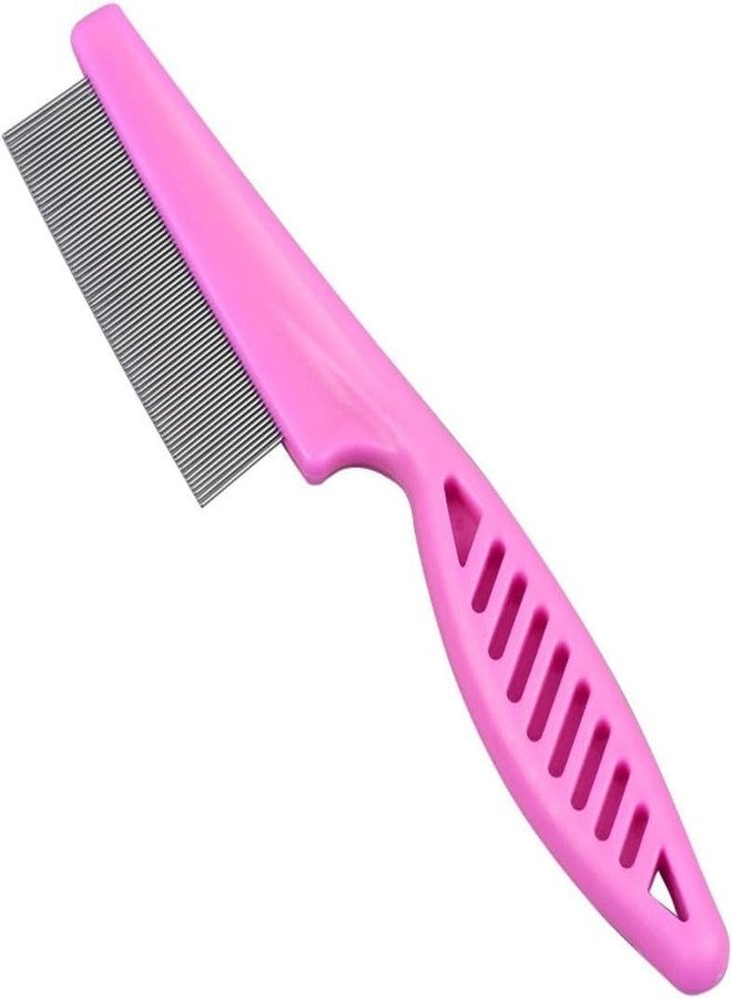 KittuPet Pet Animal Care Comb Protect Flea Comb for Dog Pet Stainless Steel Comfort Flea Hair Grooming Comb (Pink) - Image 1